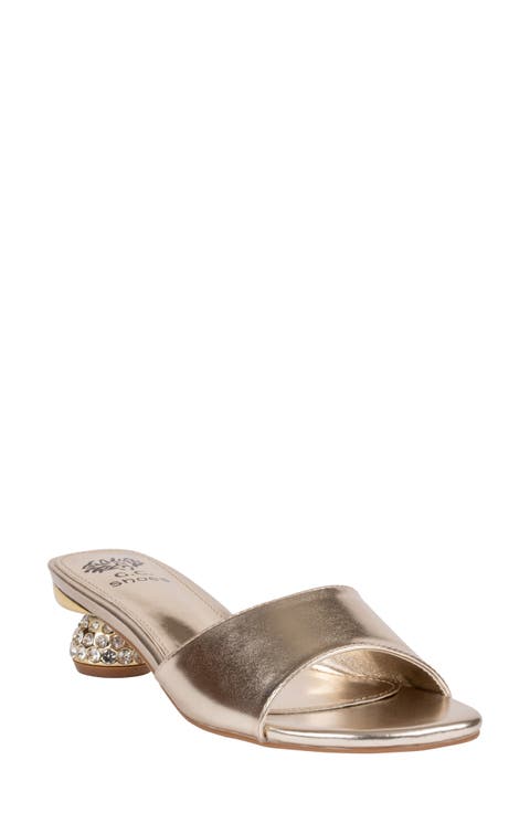 Noho Crystal Embellished Heel Slide Sandal (Women)