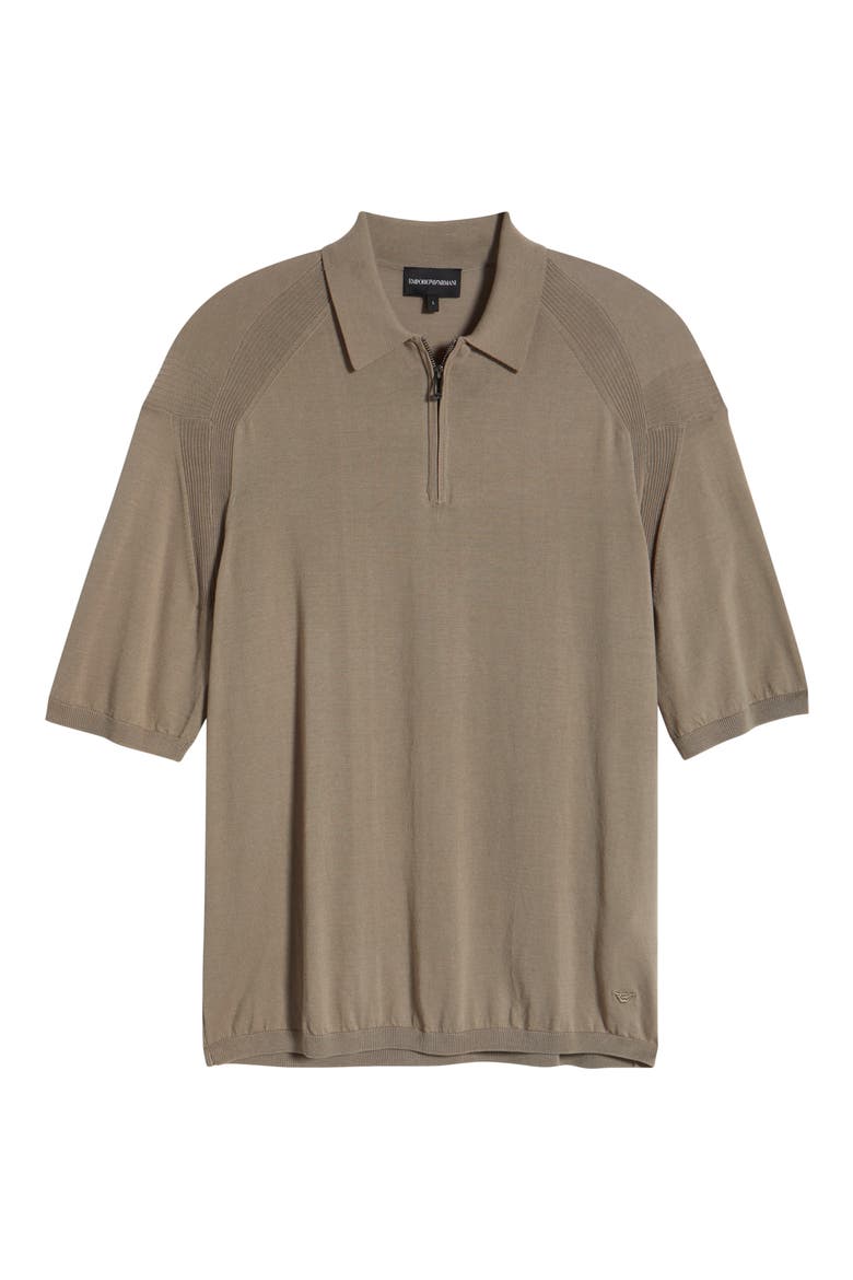 Lightweight Short Sleeve Quarter Zip Polo, Alternate, color, SOLID LIGHT/ PASTEL B