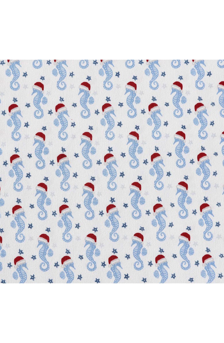 Nautica Holiday Seahorse Flannel Sheet Set, Alternate, color,