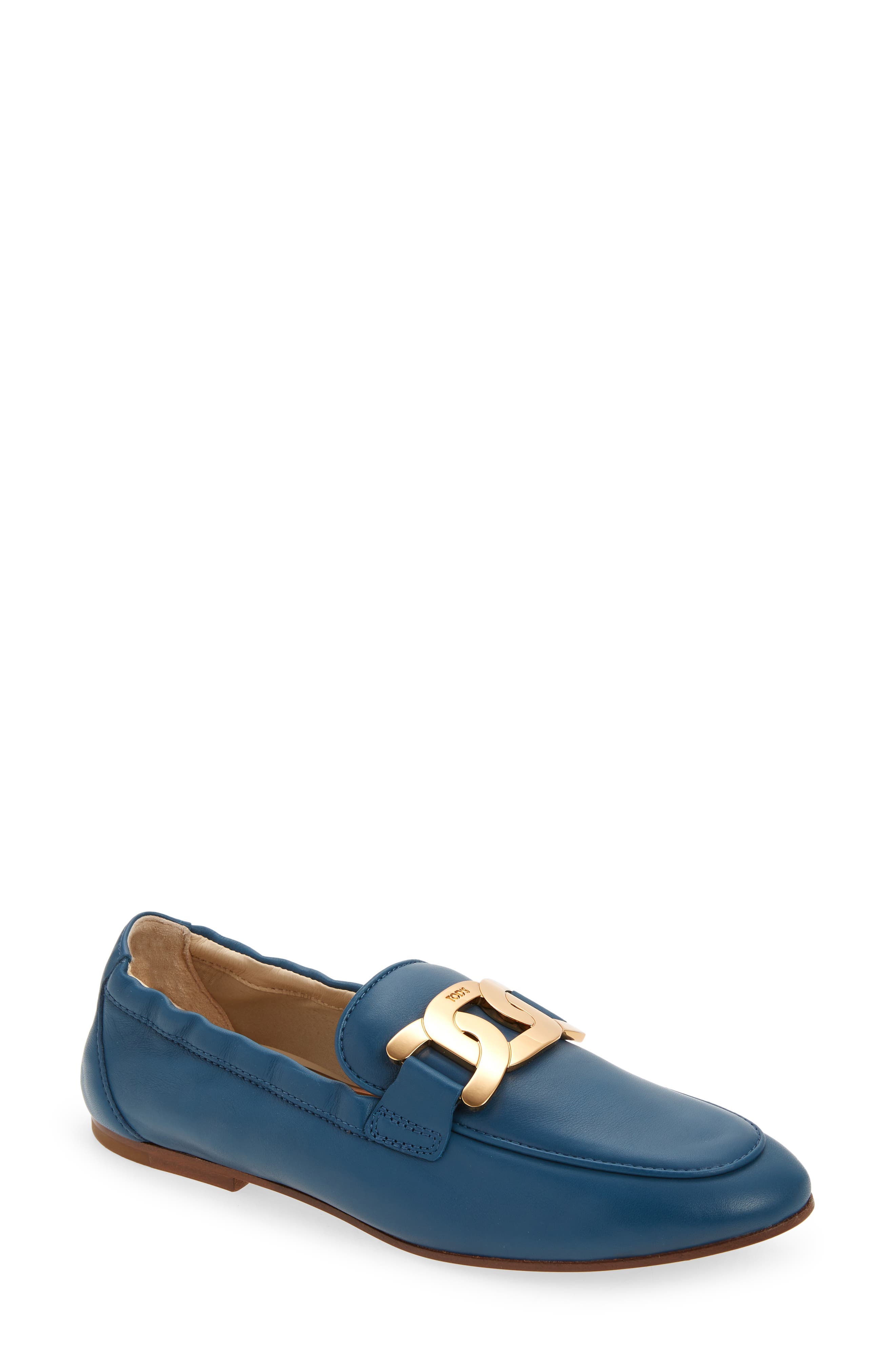 Kate Chain Detail Loafer, Main, color, BLUE