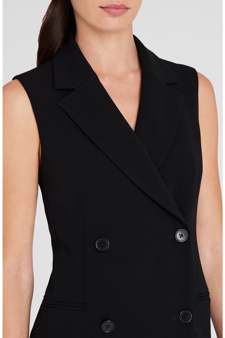 Sleeveless Blazer Minidress, Alternate, color, JET BLACK