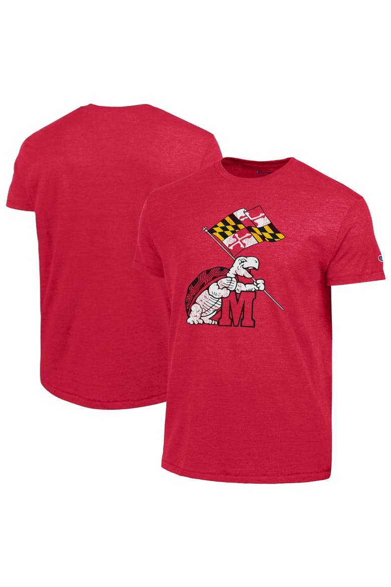 Men's Champion  Red Maryland Terrapins Vintage Triumph Tri-Blend T-Shirt, Main, color, Red
