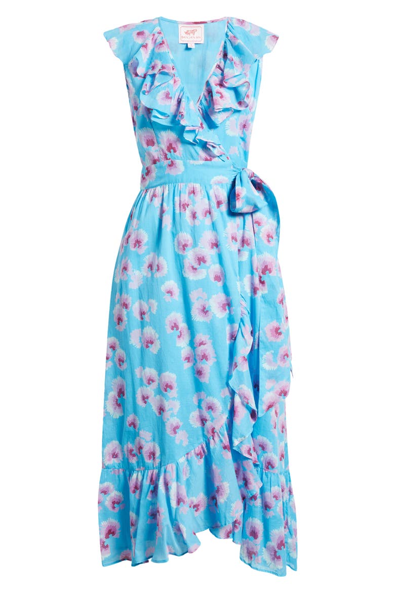 Eris Floral Print Wrap Dress, Alternate, color, FLORAL NORSE