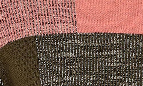 Lafayette 148 Finespun Voile Cashmere Check Jacquard Cardigan In Brown