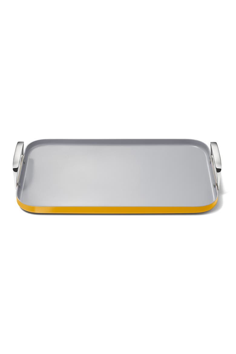 Ceramic Nonstick Double Burner Griddle, Alternate, color, MARIGOLD