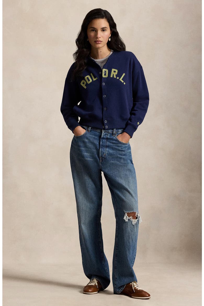 Cotton Blend Cardigan, Alternate, color, NEWPORT NAVY