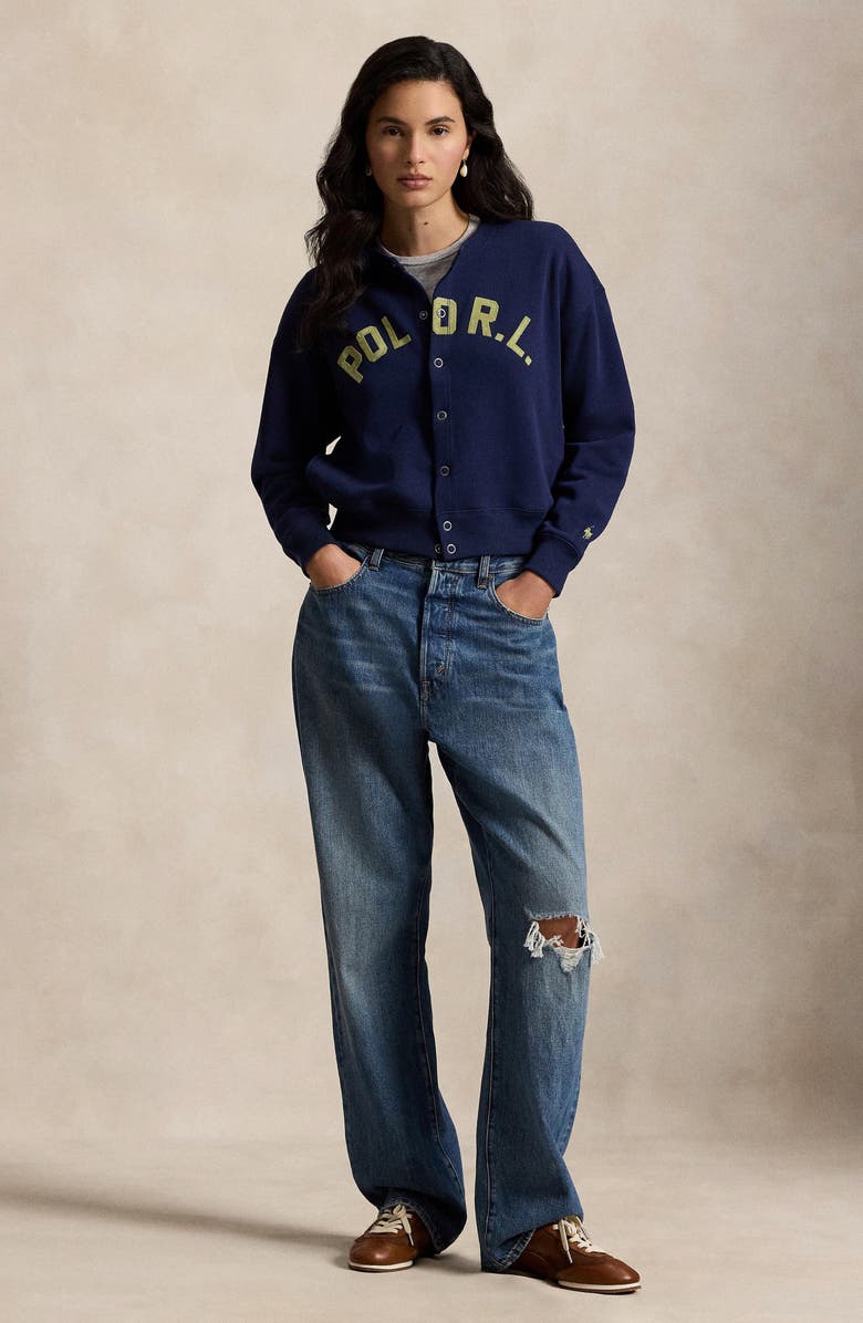 Polo Ralph Lauren Cotton Blend Cardigan, Alternate, color, Newport Navy