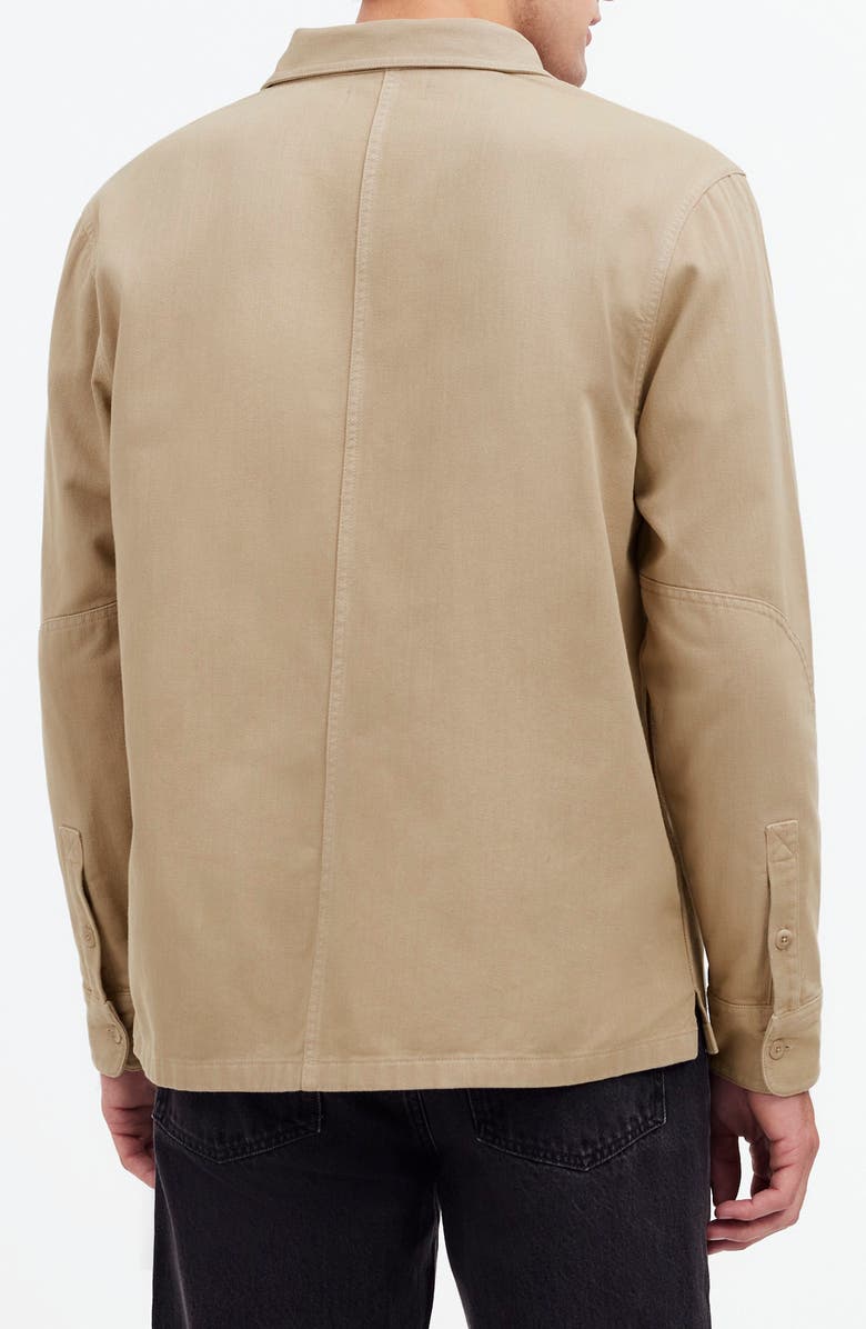 Madewell Garment Dyed Straight Hem Work Shirt, Alternate, color, Driftwood