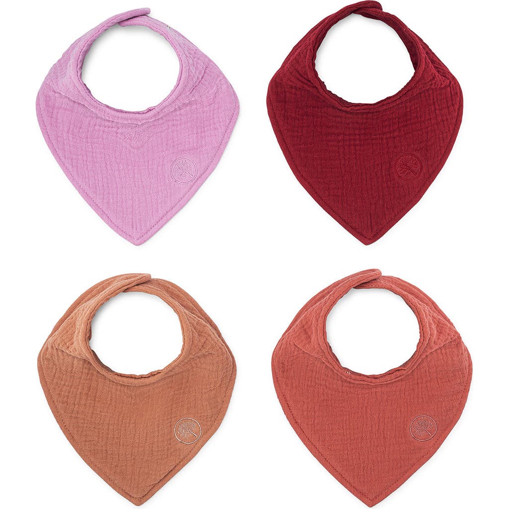 Parker Baby Co. Muslin Bandana Bibs In Rose