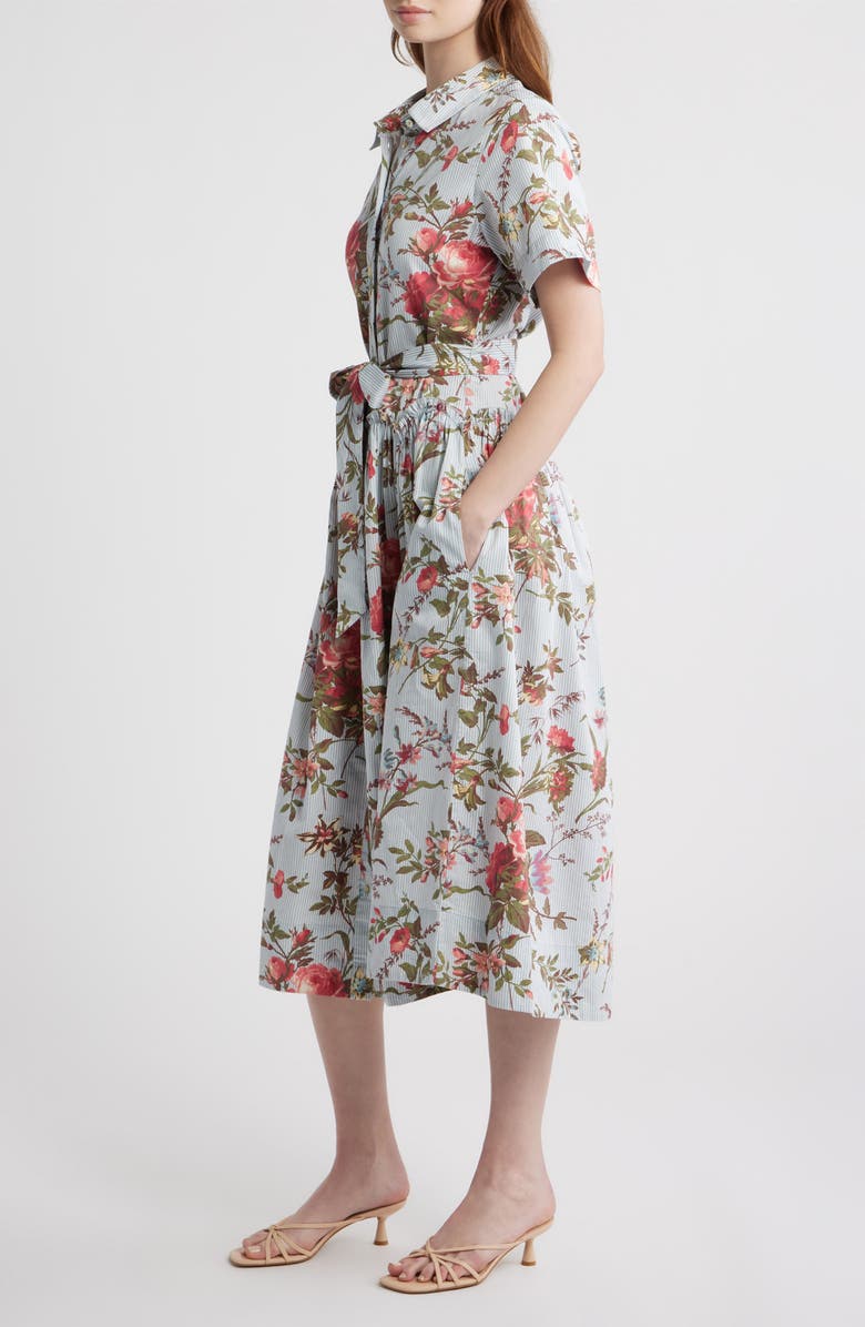 LOVE THE LABEL Drew Floral Print Shirtdress, Alternate, color, Battersea Floral Print