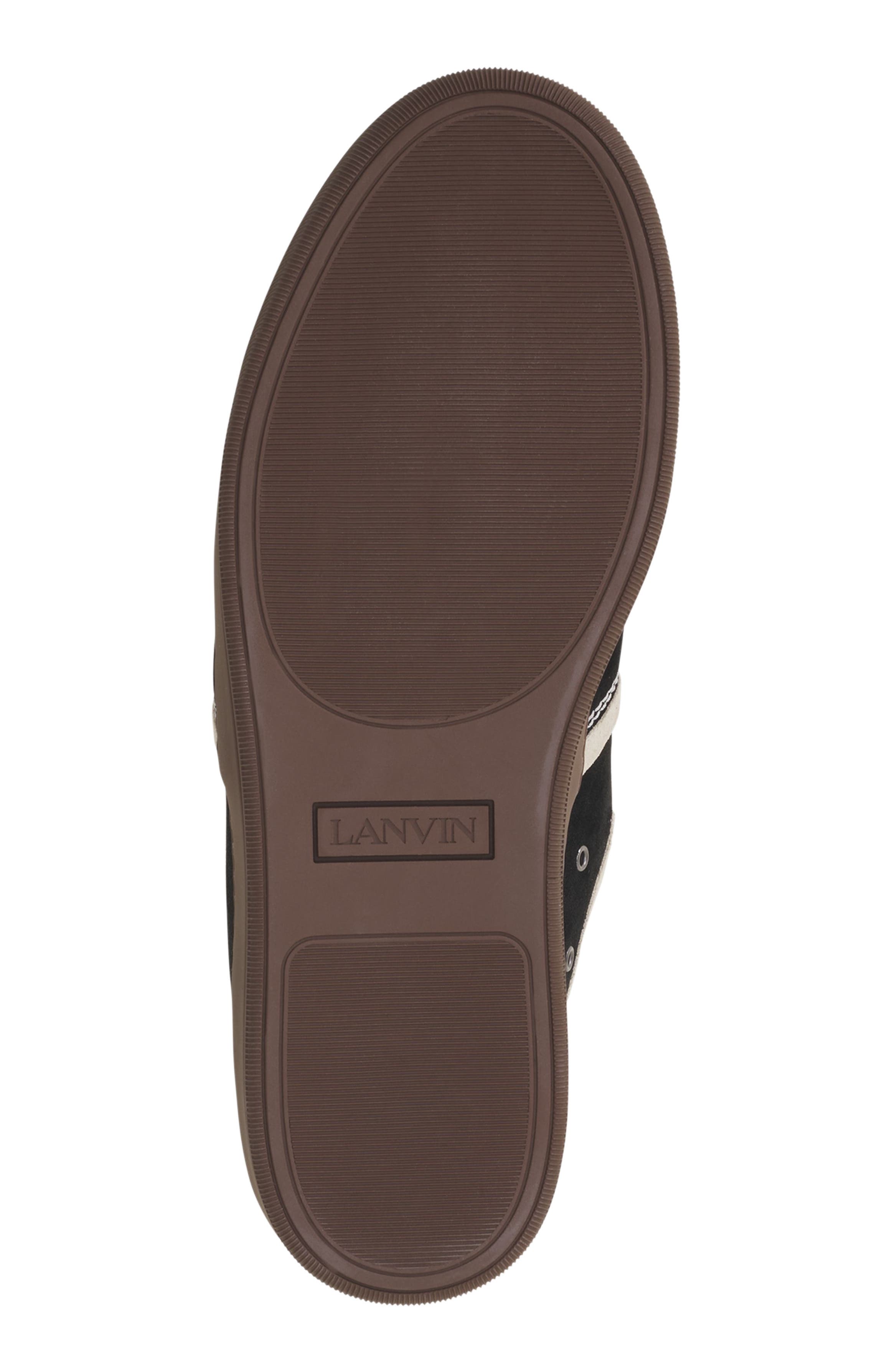 Lanvin Dbb1 Suede Mule Sneakers, Alternate, color, Noir/Blanc Cassé