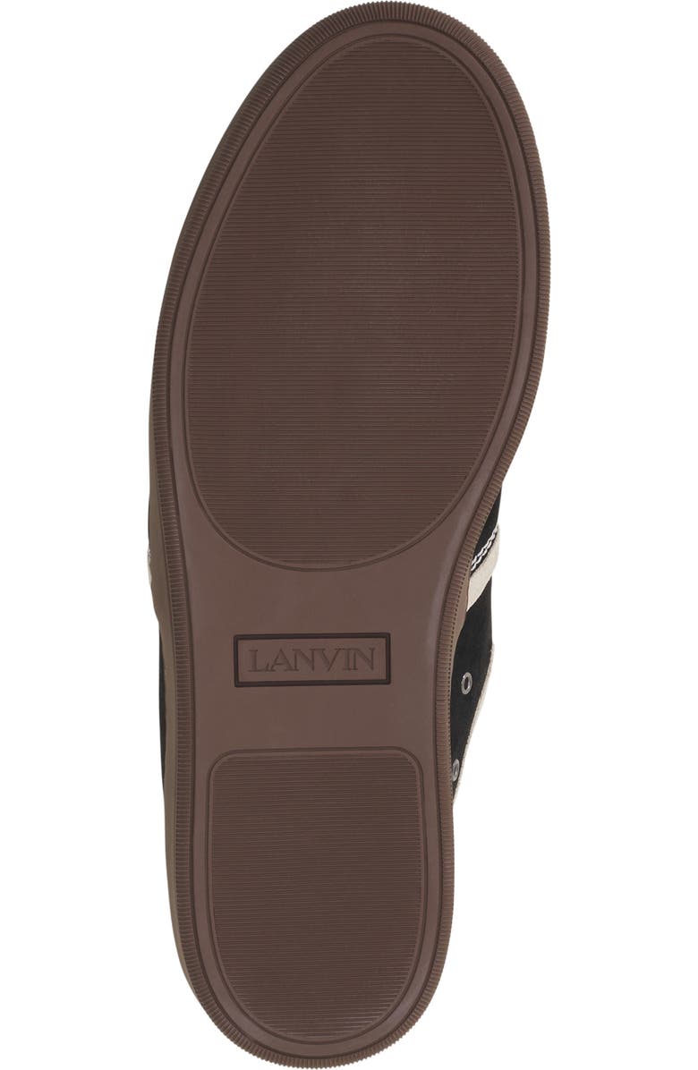 Lanvin Dbb1 Suede Mule Sneakers, Alternate, color, Noir/Blanc Cassé