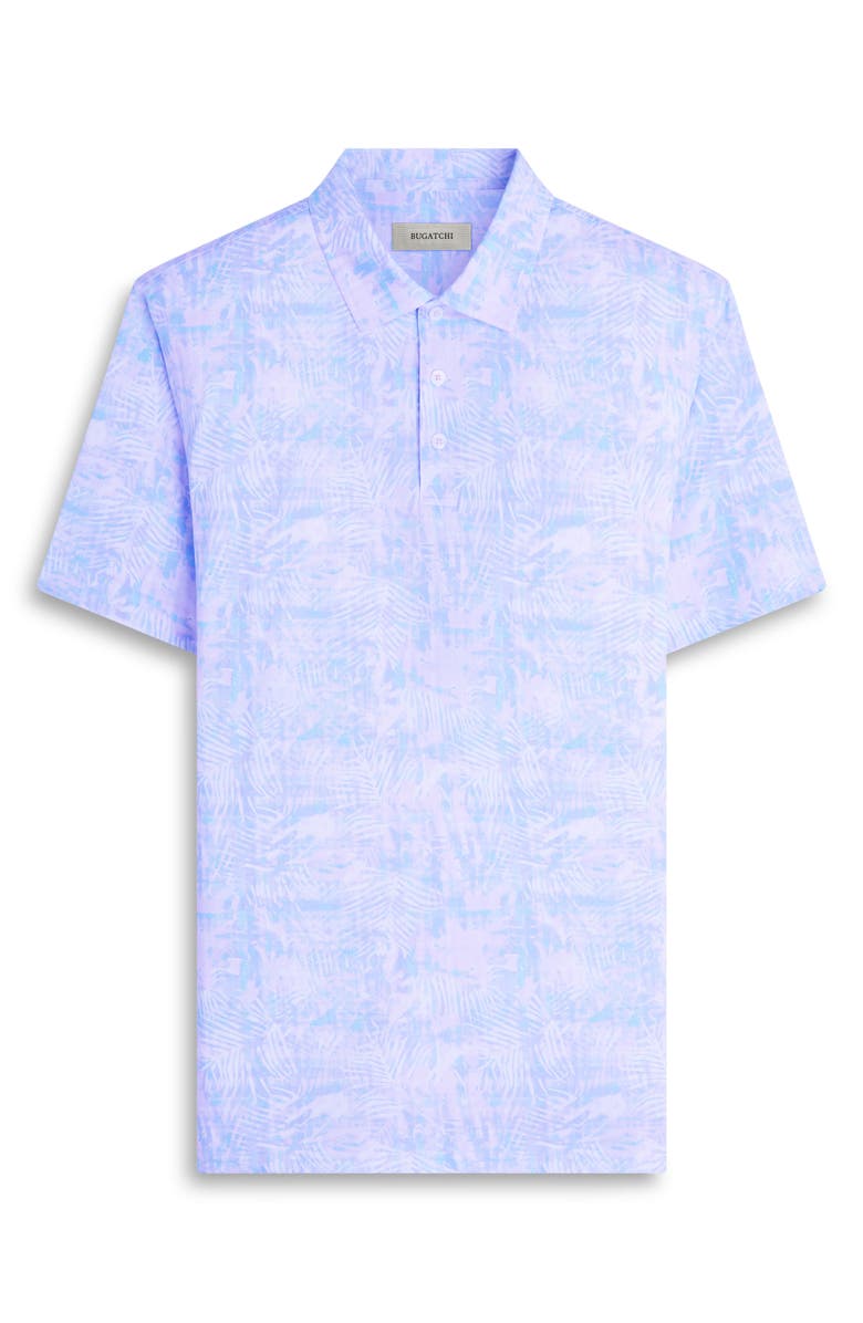 Bugatchi Victor OoohCotton<sup>®</sup> Leaf Print Polo, Alternate, color, Pink