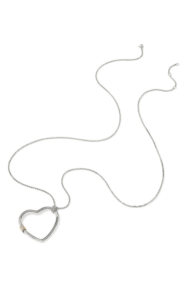 John Hardy Bamboo Collection Heart Pendant Necklace, Alternate, color, 