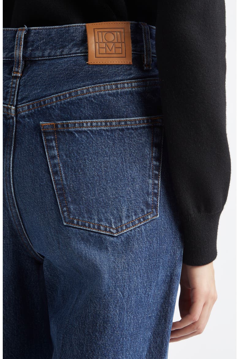 High Waist Wide Leg Jeans, Alternate, color, DARK BLUE