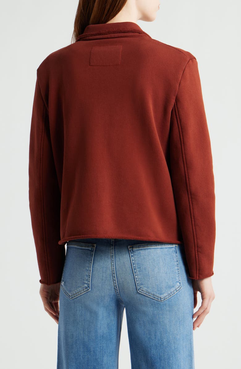 Frank & Eileen Mini Belfast Crop Knit Peacoat, Alternate, color, Redwood