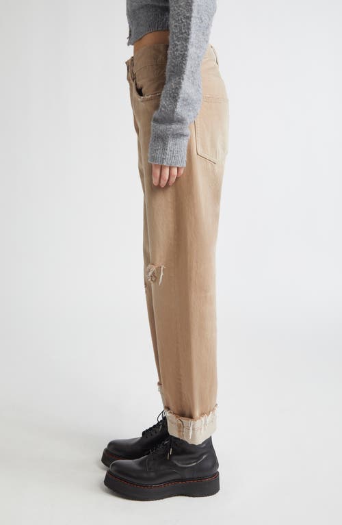 R13 Distressed Boyfriend Jeans In Neutral