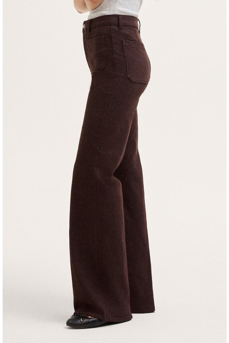 The Emmy Wide Leg Pants, Alternate, color, DARK CAROB