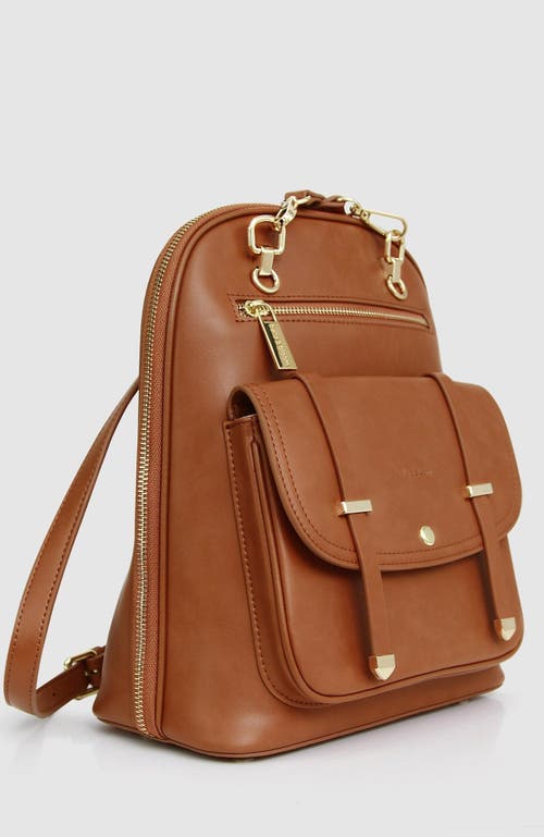 Belle & Bloom 5th Ave Leather Backpack In Camel