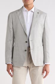 Peter Millar Montgomery Tailored Fit Gingham Wool Blend Sport Coat