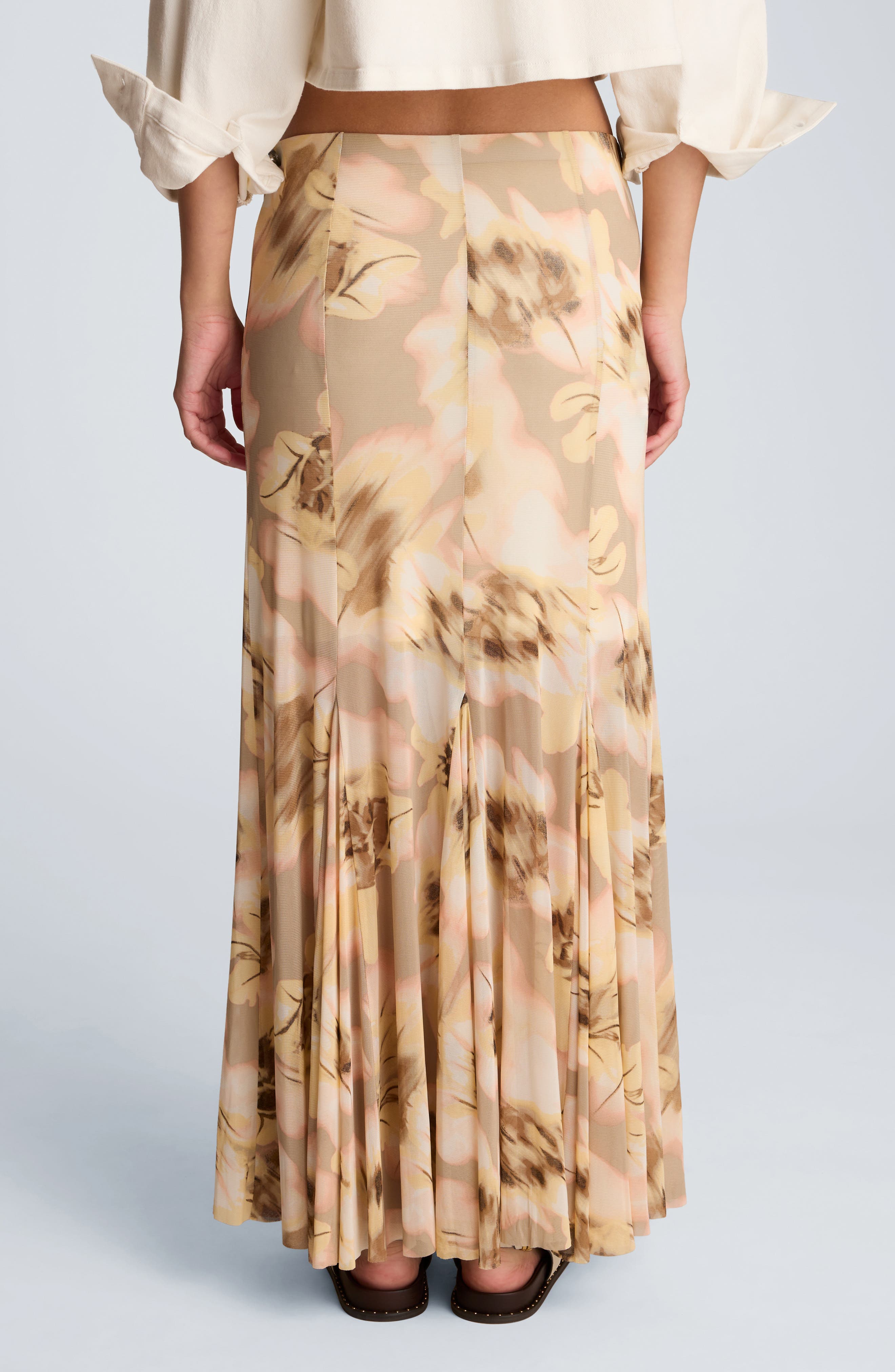Midi Flare Godet Skirt - image 2