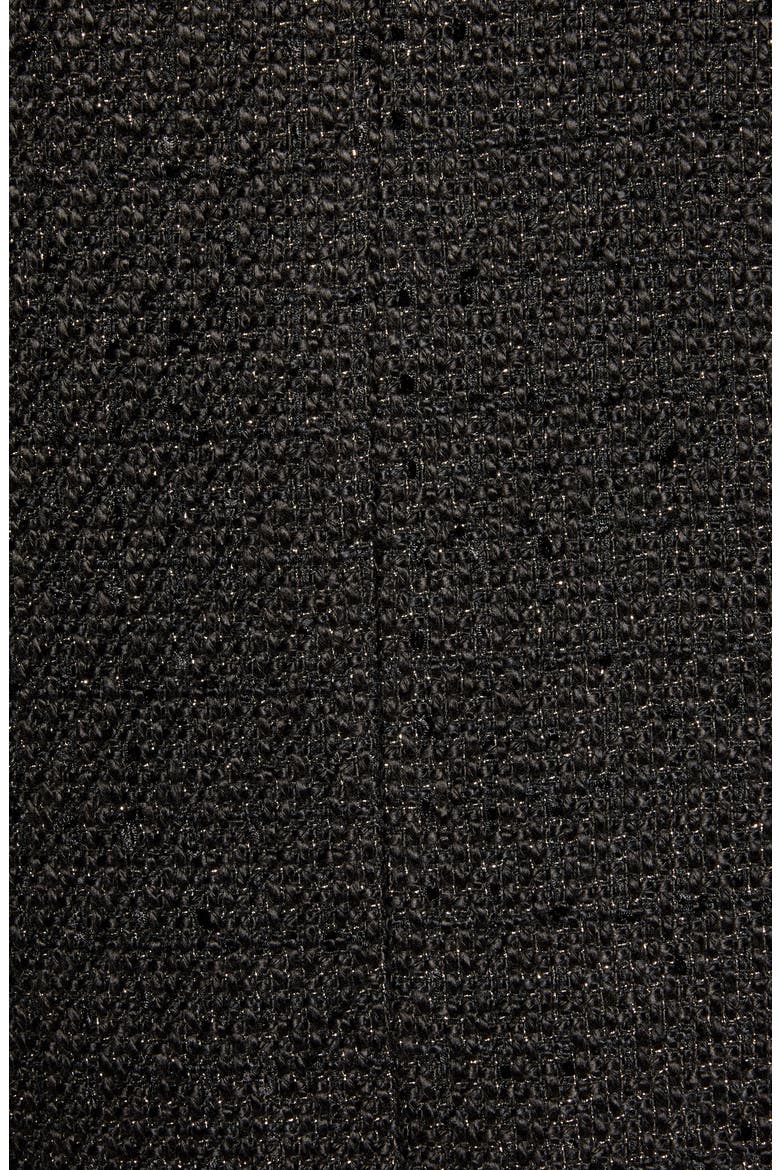 x Atlantic-Pacific Feather Trim Tweed Jacket (Nordstrom Exclusive), Alternate, color, BLACK- GOLD TARA TWEED
