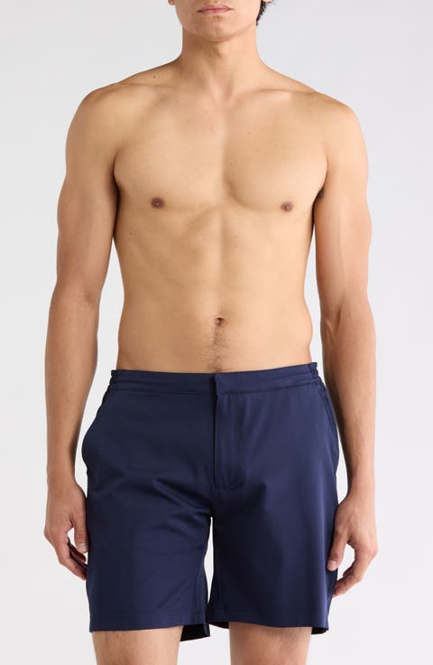 Around The World Hybrid Swim Trunks