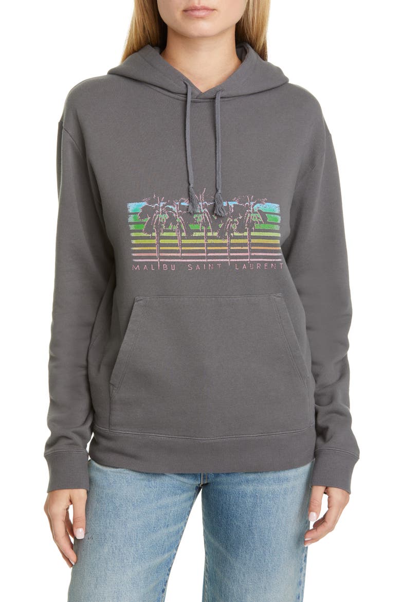 Malibu Graphic Hoodie, Main, color, GRIS/MULTICOLORE