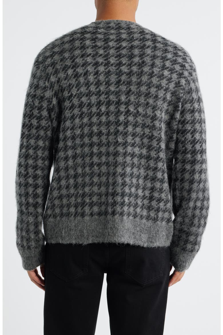 Zain Houndstooth Cardigan, Alternate, color, CHARCOAL GREY