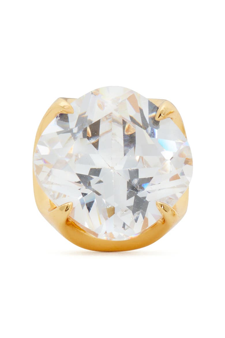 round stud earrings, Alternate, color, CLEAR
