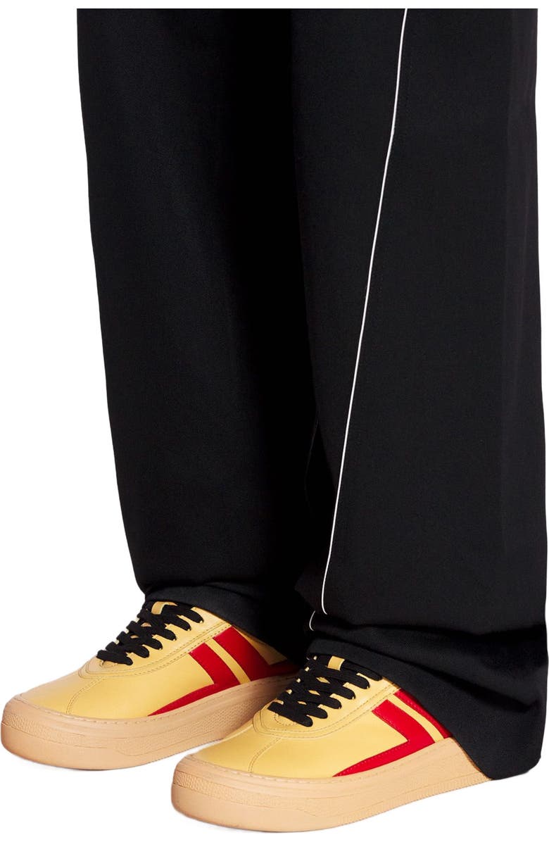 Lanvin x FUTURE LEATHER CASH SNEAKERS FOR WOMEN, Alternate, color, Bright Yellow/Red