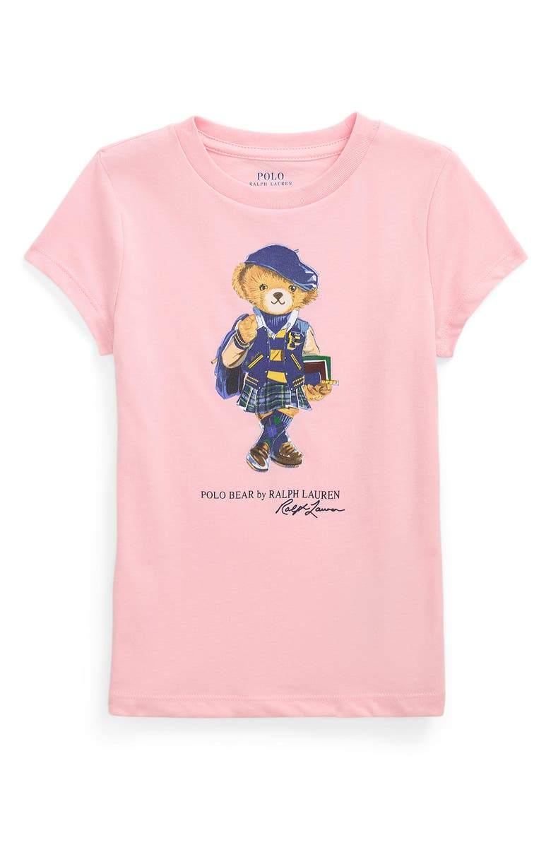 Polo Ralph Lauren Kids' Cotton Jersey Graphic T-Shirt, Main, color, Hint Of Pink