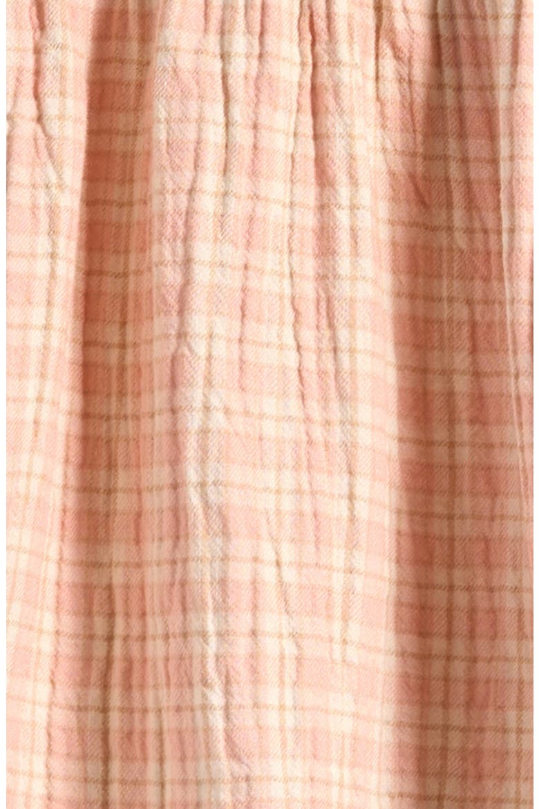 Kids' Callie Embroidered Collar Plaid Dress & Bloomers Set, Alternate, color, PINK