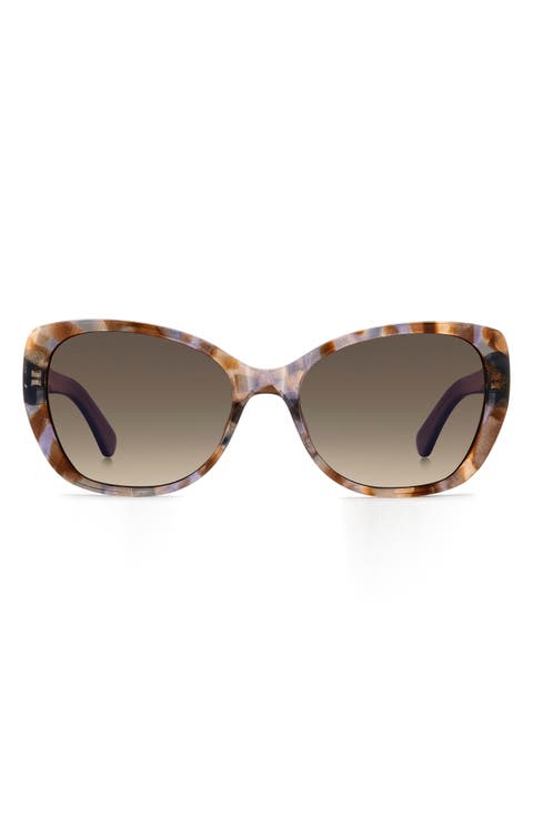jalisa 56mm gradient polarized butterfly sunglasses