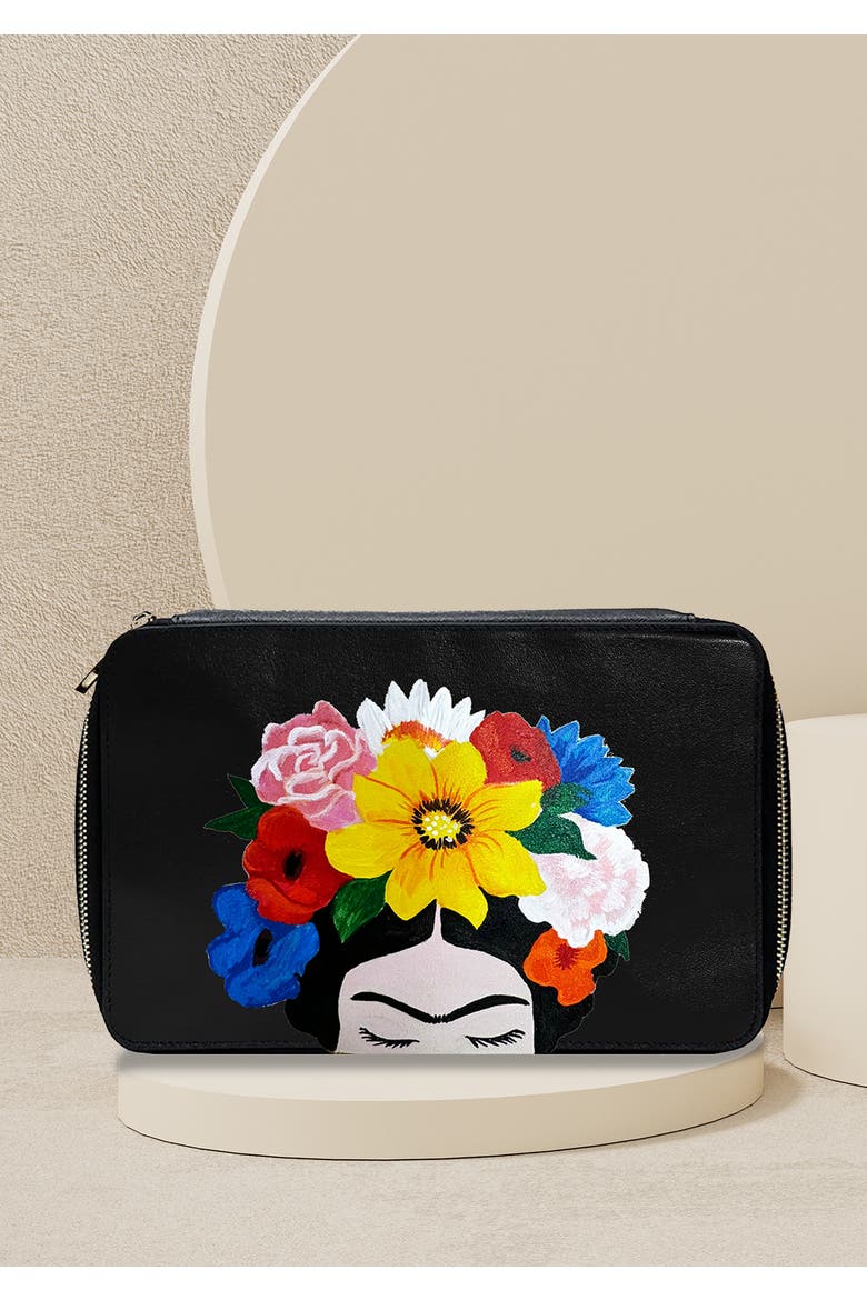 Her Floral Crown Pouch, Alternate, color, Her Floral Crown
