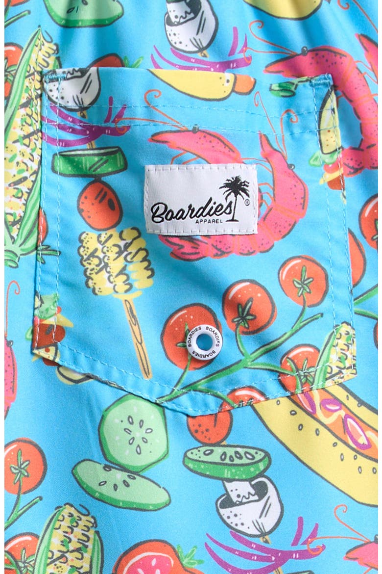 Kids' Cookout Graphic Swim Trunks, Alternate, color, BLUE