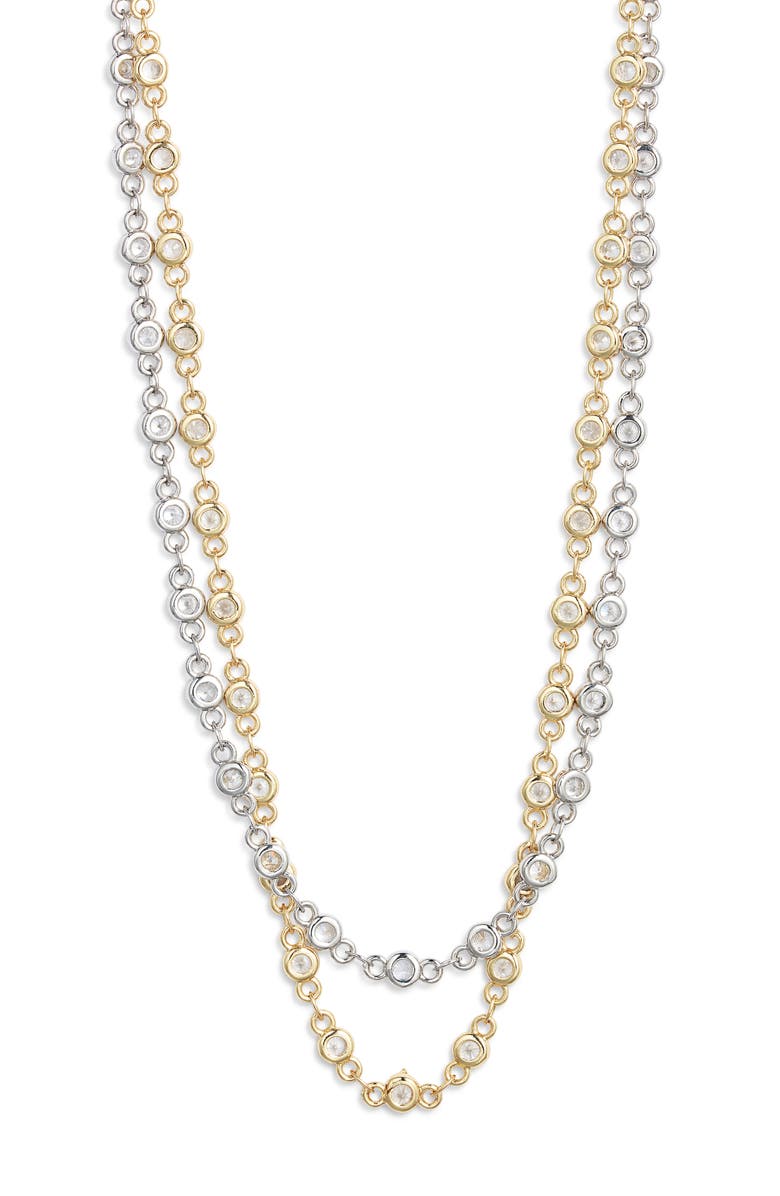 VIDAKUSH Duotone Layered Choker Necklace, Alternate, color, Gold/ Silver