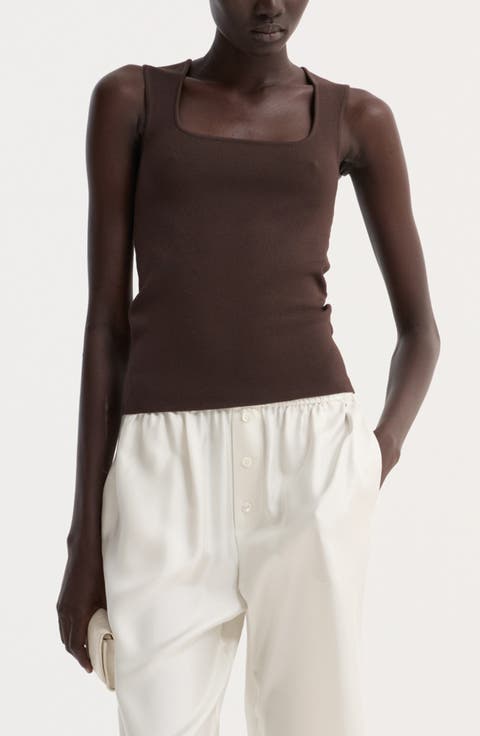 Bustier Shaped Sweater Tank