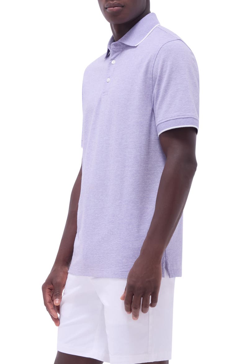 Tipped Contrast Collar Polo, Alternate, color, LILAC