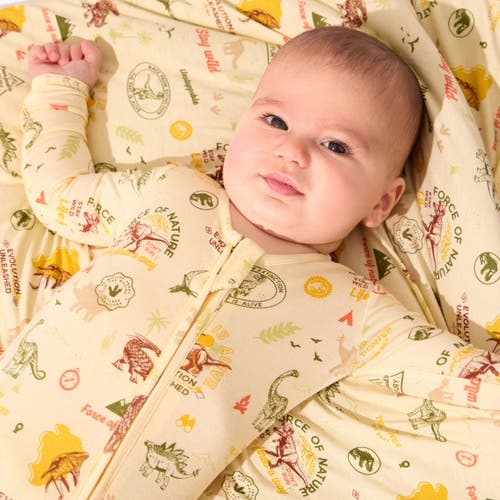 Bellabu Bear Baby Jurassic Park Origins Convertible Footie In Yellow