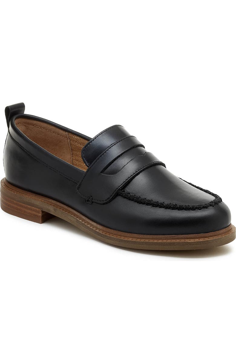 Kelsi Dagger Brooklyn Lens Penny Loafer, Main, color, Black