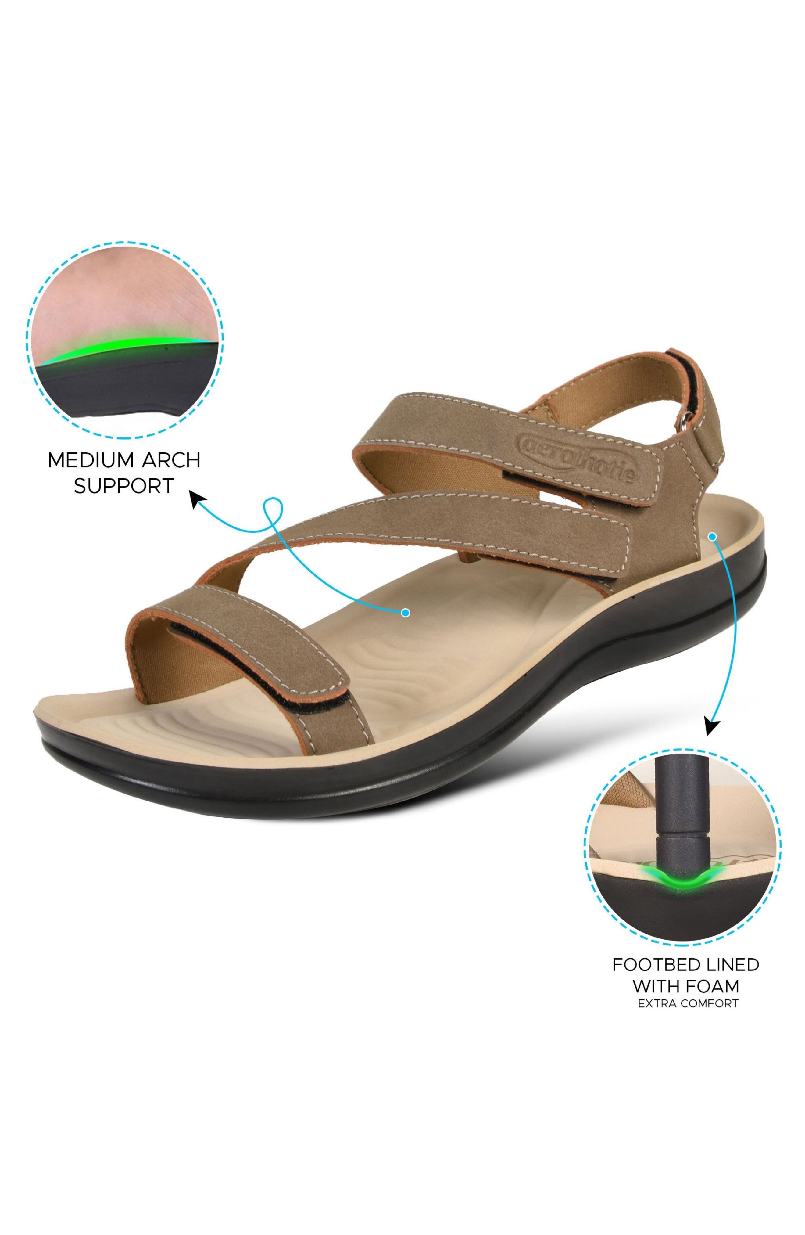 Zion Adjustable Strap Sandal, Alternate, color, KHAKI