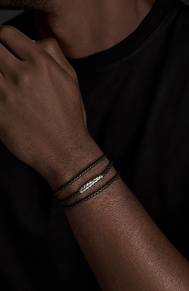 David Yurman Men's Chevron Triple Wrap Bracelet, Alternate, color,