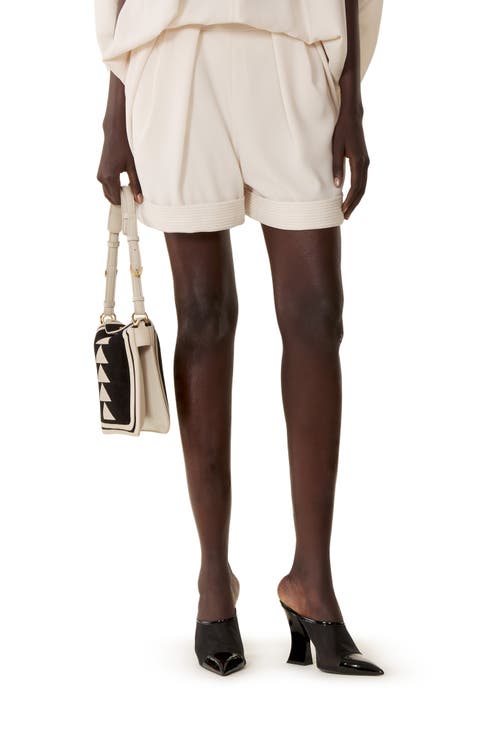 Crepe Pleated Shorts