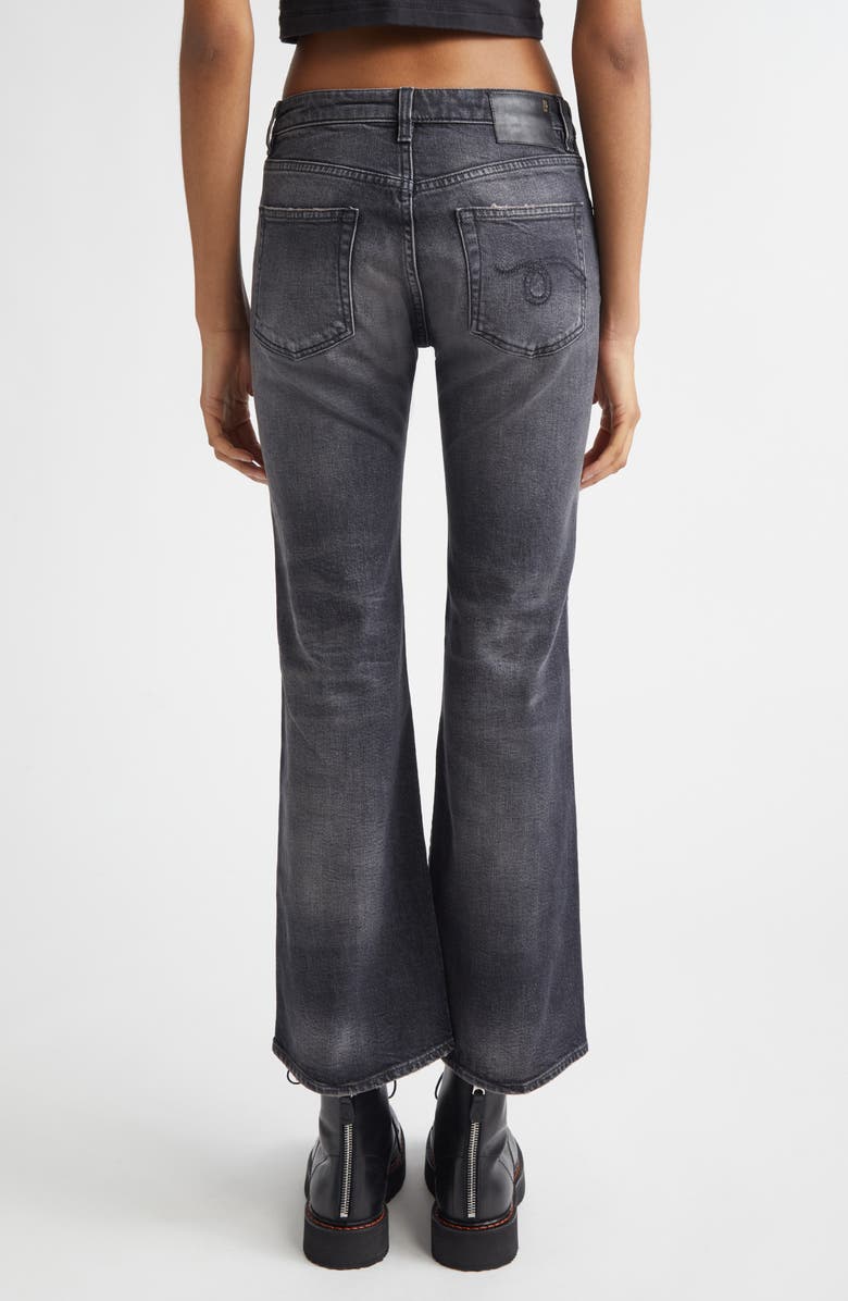 R13 Joan Kick Flare Jeans, Alternate, color, Essex Black Stretch