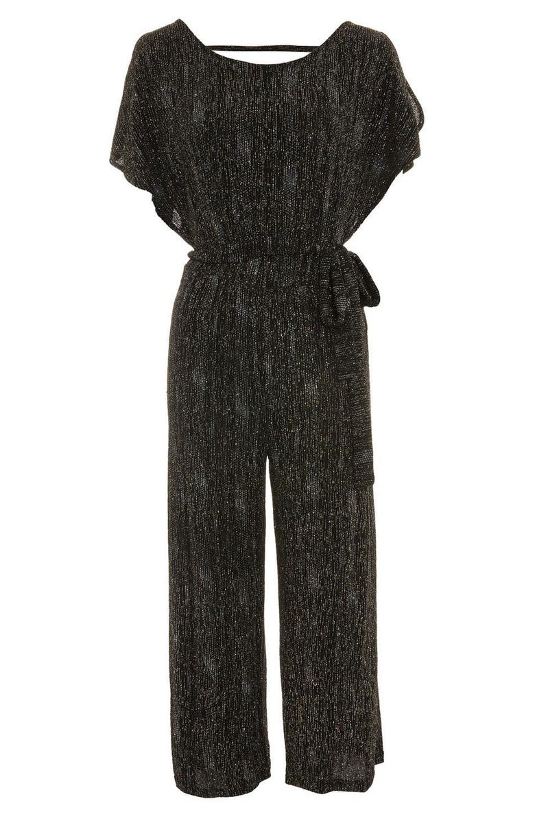 Topshop Rainbow Glitter Jumpsuit, Alternate, color,