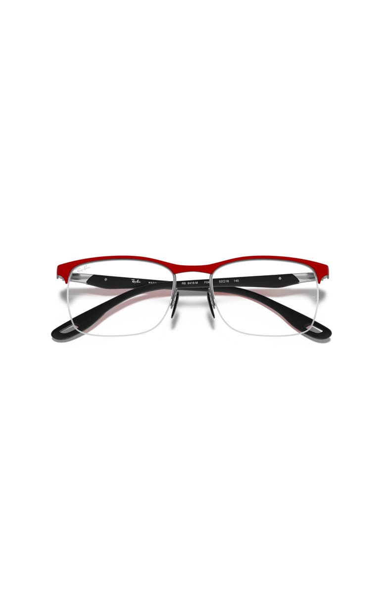 Ray-Ban 54mm Square optical glasses, Alternate, color, Red