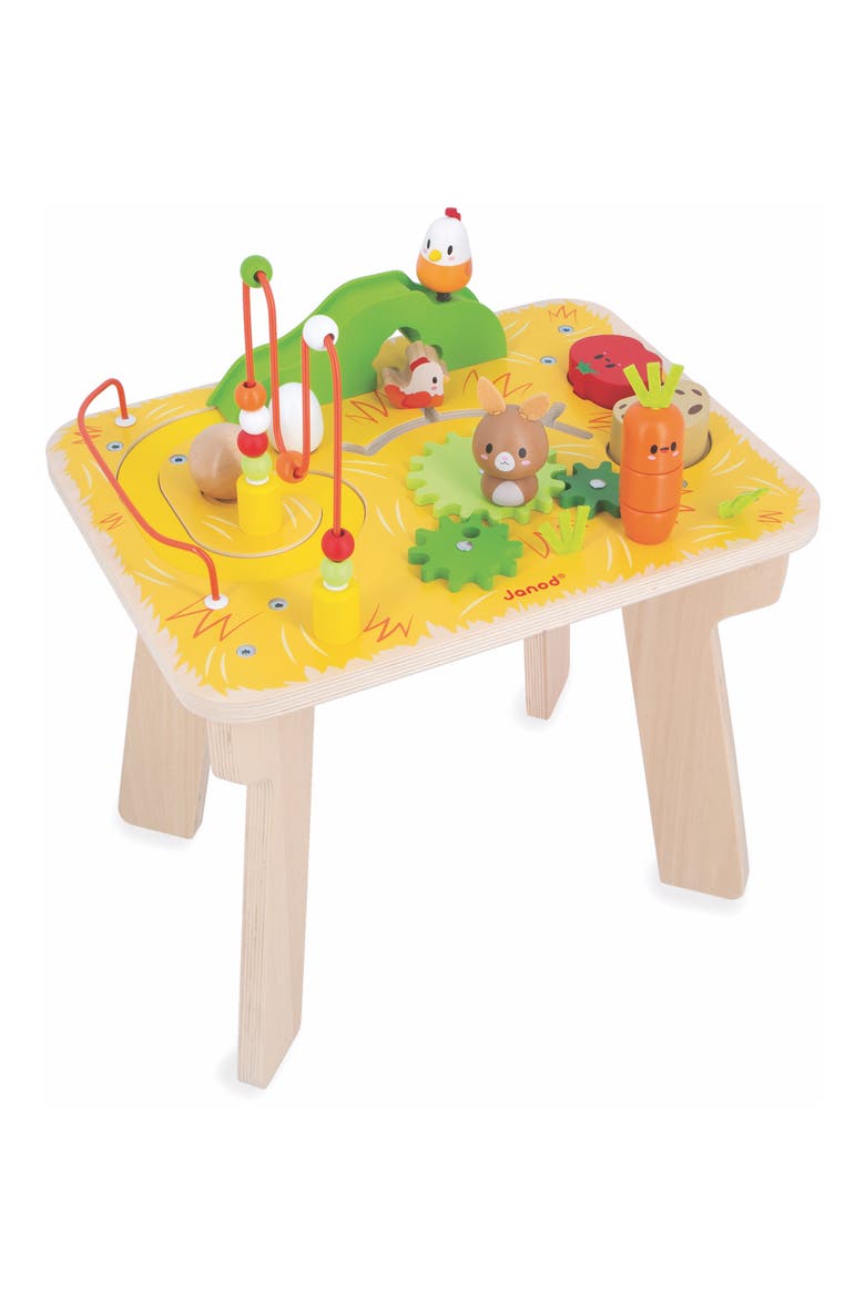 Farm Wooden Multi-Activity Table, Alternate, color, YELLOW