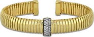 Julianna B. Cubic Zirconia Omega Bangle Bracelet