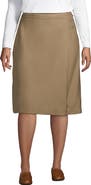 Lands' End Plus Solid A-line Skirt Below the Knee
